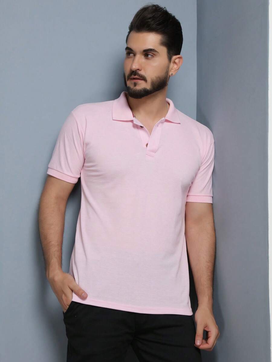 Men Polo Shirts - Hồng - Xem 1