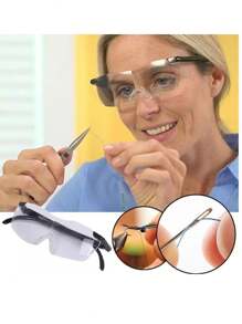 Lentes Aumento 160% De Visión Lupa Ampliación - Negro - Ver 1