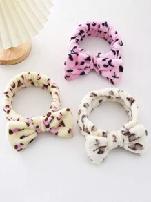 1pc-Băng đô vải nhung in họa tiết da báo thời trang đáng yêu Đồ trang trí tóc co giãn cho phụ nữ Trang trí phòng tắm gia đình Mùa hè - Nhiều màu - Xem 6