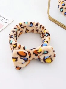 1pc-Băng đô vải nhung in họa tiết da báo thời trang đáng yêu Đồ trang trí tóc co giãn cho phụ nữ Trang trí phòng tắm gia đình Mùa hè - Nhiều màu - Xem 1