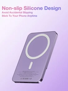 20W Magnetic Wireless Power Bank Wireless Charging External Battery 10000mAh - 淡紫色 - 查看 3