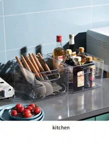 Plastic Storage Boxes - Kitchen Storage Or Pantry Cabinets - Refrigerator Storage Boxes, Pantry Storage And Storage Boxes, Cabinet Storage Boxes - Clear - View 3