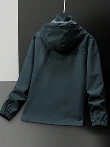 男士2023年新款戶外防風防水衣,適用於徒步旅行、休閒穿著的連帽運動夾克,健身服裝男士