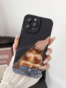 有趣的1入組黑色新奇ABS肌肉質地＆皮膚友好的TPU手機殼，全覆蓋＆防摔，適用於iPhone型號 - 彩色 - 查看 1