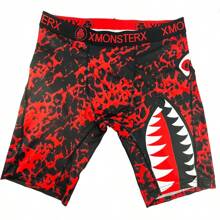 New Arrival Red Leopard Print Men's Athletic Boxer Briefs - Red - View 4