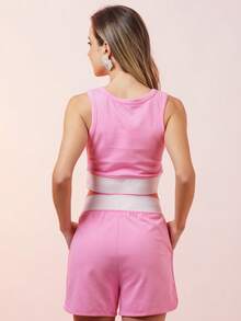 Women Two-piece Outfits - 淺粉色 - 查看 5