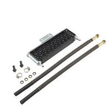 PowerMotor 110cc、125cc、140cc、150cc普遍適用的越野摩托油冷卻套件,適用於海灘車改裝,6層單面,銀色m10 - 銀色 - 查看 1