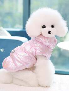 Pet Vest Princess Style Thickened Down Coat For Dogs And Cats In Autumn And Winter - White - View 2