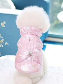 Pet Vest Princess Style Thickened Down Coat For Dogs And Cats In Autumn And Winter - White - View 1