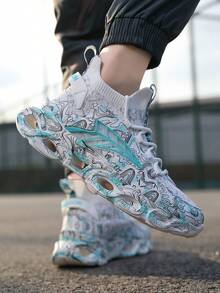 輕便透氣白色運動鞋 - 白色 - 查看 4