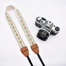 Vintage Stickerei Schultergurt Kamera Riemen mit Schlaufe und Schnellverschlussschnalle, geeignet für Canon Fujifilm Nikon DSLR Kameras