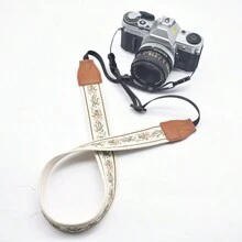 Vintage Stickerei Schultergurt Kamera Riemen mit Schlaufe und Schnellverschlussschnalle, geeignet für Canon Fujifilm Nikon DSLR Kameras