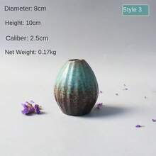 vintage flower vase - Army Green - View 1