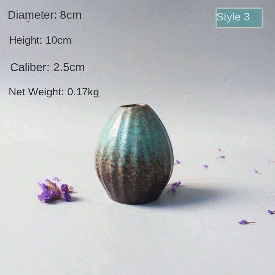 vintage flower vase - Army Green - View 1