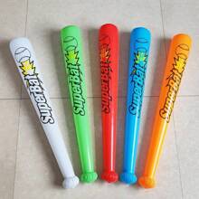 1pc Inflatable Water Baseball Bat, Red Pvc Floating Baseball Bat Toy - Red - View 1