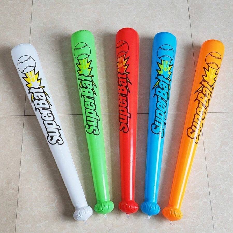 1pc Inflatable Water Baseball Bat, Red Pvc Floating Baseball Bat Toy - Red - View 1
