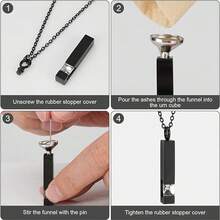2入組遺骸項鍊,懷念紀念首飾,不銹鋼遺骸項鍊掛墜保留骨灰銀黑骨灰墜子鑲嵌鑽石立方體骨灰項鍊首飾適合女男用