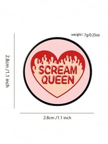 1個a牌定制金屬搞笑萬聖節恐怖電影字母女王設計印花別針,萬聖節定制新時尚 - 彩色 - 查看 2