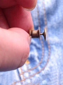 3 件套裤子腰部收紧器，可调节腰带扣套装，额外的纽扣使牛仔裤更紧，裤子纽扣调节器，牛仔裤，袖子（古铜色） - 銅色 - 查看 6