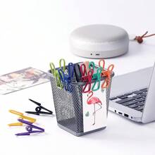 夾子,10入組2英吋食品包裝,薯片袋,衣服,紙張,實用pvc塗層鋼製夾子 - 彩色 - 查看 3