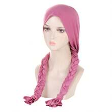 Ladies' Headband With Braids And Cap, Suitable For All Seasons - Olive Green - View 7