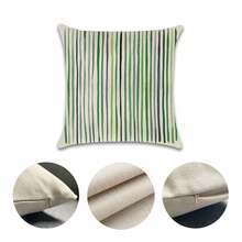 4pcs Green Asymmetric Printed Pillow Covers Sofa Home Decoration (Pillow Core Not Included) - Multicolor - View 4