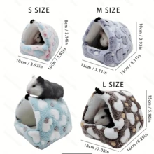 一只加厚冬季溫暖睡袋/床,適用於仓鼠,倉鼠,松鼠等