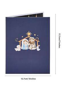 1入組北方和郵箱彈出式卡,聖誕賀卡,週年紀念日卡,聖誕禮品,北方卡 - 彩色 - 查看 6