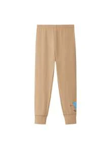 Annil 男童保暖Modal暖底家居長褲，褲腳收口卡其色 - 卡其色 - 查看 2