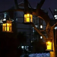 Faroles solares para exteriores, iluminación de jardín exterior para senderos, patios y jardines - Amarillo - Ver 7