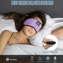 MUSICOZY Sleep Headphones Bluetooth 5.2 Headband, Sports Wireless Earphones Sweat Resistant Earbuds Sleeping Headphone with Ultra-Thin HD Stereo Speaker for Workout Running Cool Gadgets Unique Gifts - 紫羅蘭色 - 查看 3