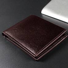 1pc Men's Wallet, Business Casual Multi-Card Slot Zipper Coin Pouch, Bifold PU Leather Cash/Credit Card Holder, Vintage Design For Young Adults - Coffee Brown - View 4