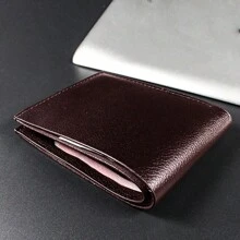 1pc Men's Wallet, Business Casual Multi-Card Slot Zipper Coin Pouch, Bifold PU Leather Cash/Credit Card Holder, Vintage Design For Young Adults - Coffee Brown - View 3