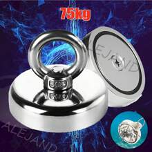 Imanes Neodimio Fuertes Potentes Redondos Cilíndricos, 75 Kg - Plateado - Ver 1