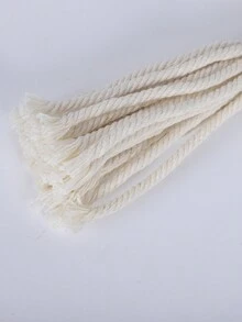 1入手工編織波西米亞風格綁帶夢網,配流蘇裝飾 - 米色 - 查看 8