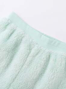 Annil Boys And Girls Winter Thickened Warm Pajamas Soft And Comfortable Velvet Kids Home Clothes Set Green