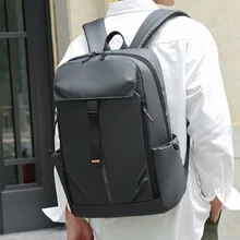 Mochila para hombre, impermeable, de moda, estilo funcional, de gran capacidad, para conducción al aire libre, bolsa de viaje para ordenador - Gris - Ver 4