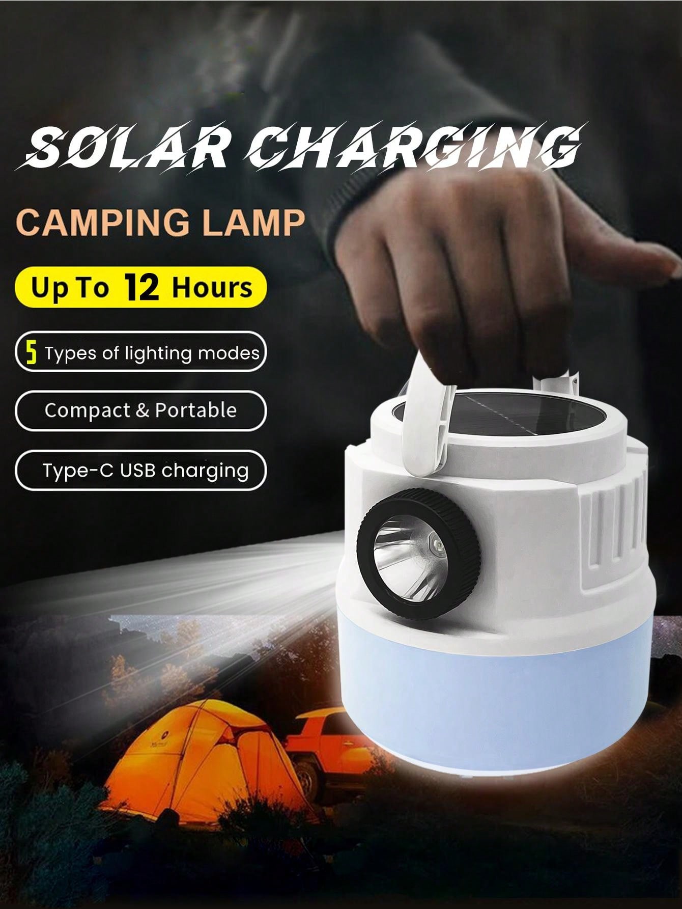 Lanterne Camping Rechargeable USB - Lampe et Eclairage