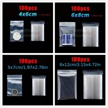 100入袋pe自封袋,鑽石繪畫鑽石配件塑料袋,真空袋透明自粘封口袋,禮品包裝袋多功能工具 - 白色 - 查看 8
