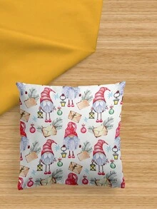 1 Funda De Almohada Con Patrón De Dibujos Animados Navideños