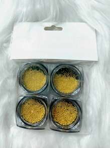 Set 4 piezas Balines Dorado para decoracion de uñas - Dorado - Ver 1