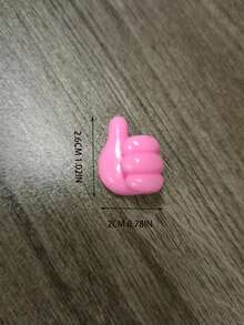 2入組2.6x2cm桌面pp材質夾線器,帶有自粘鉤,多功能手形非鑽孔拇指勾,適用於辦公桌、宿舍、家庭,用於充電線的整理和固定 - 粉色 - 查看 4