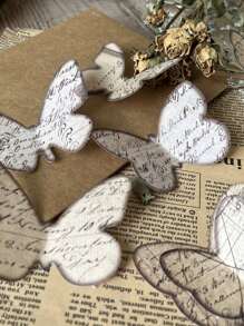 45入組復古蝴蝶剪影與英文字母裝飾手帳紙 - 彩色 - 查看 4