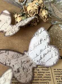 45入組復古蝴蝶剪影與英文字母裝飾手帳紙 - 彩色 - 查看 6