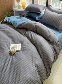 簡約風格格子圖案被套 - 彩色 - 查看 8