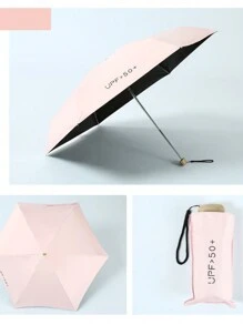 Mini Paraguas Sombrilla con protección UV Portátil y Ligera en varios colores. - Oro rosa - Ver 1