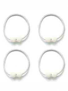 4 chiếc/2 chiếc Khóa rèm cửa từ tính giả ngọc trai hiện đại, Dây buộc rèm cửa từ tính đơn giản & không cần khoan - trắng - Xem 3