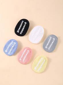 6對寶寶通用低幫膚色襪子,幼兒防滑船襪,適合嬰幼兒穿著的襪子 - 彩色 - 查看 4