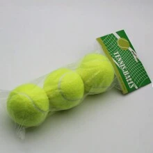 3pcs/Pack Fluorescent Yellow High Elasticity Tennis Ball For Match/Game Training, Made Of Fiber & Rubber; Suitable For Beginners And Outdoor Sports Training - Lime Green - View 6