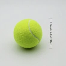 3pcs/Pack Fluorescent Yellow High Elasticity Tennis Ball For Match/Game Training, Made Of Fiber & Rubber; Suitable For Beginners And Outdoor Sports Training - Lime Green - View 5